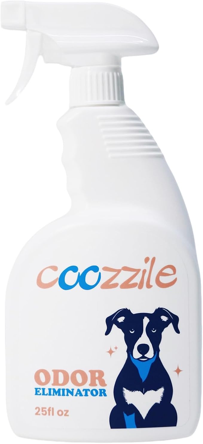 Pet Odor Eliminator Spray for Home, Fragrance Free Dog and Cat Urine Odor Remover for Carpet, Litter Box, Furniture, Pet Bedding and Floors, Colorless, 25 Fl Oz