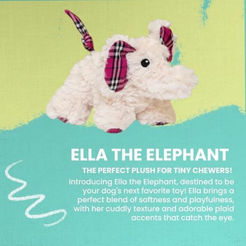 Snugarooz Ella The Elephant Plush Dog Toy with Repair Patch – Soft, Squeaky & Durable – Made from Recycled Materials – Perfect for Play & Cuddles