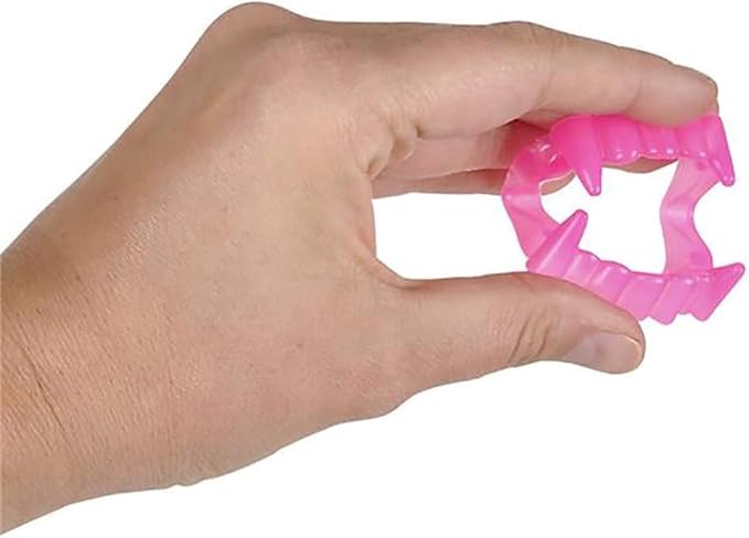 The Dreidel Company Halloween Teeth Neon Fangs Teeth, Costume, Funny Halloween Dress-Up, Pretend Play Decoration (1500-Pack)
