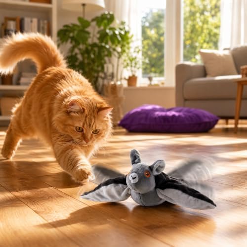 Flying Bat Toy for Dogs & Cats, Flapping Wings Interactive Pet Toy, 2Pcs