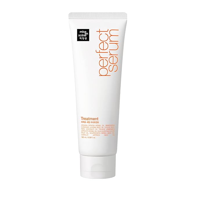 Mise En Scene Perfect Serum Treatment | Korean Hair Mask for Hair Coating Effect, Treatment at Home Care, Wash Off Nutritient conditioner, 6.08 Fl. Oz.(180ml)