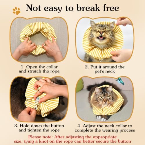 Cat Cone Collar Soft Recovery Collar Adjustable Surgery Cone for Kittens