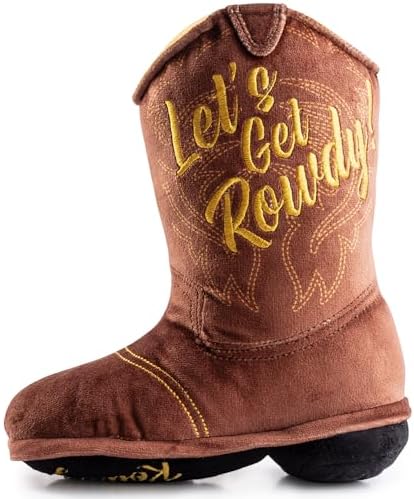 Haute Diggity Dog Cowboy Boot Plush Dog Toy, Western Stuffed Chew Toys