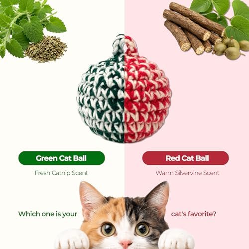JAYU PET Green Cat Ball, 2.7 inch