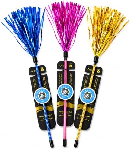 Cat Wand Toy for Indoor Cats, Interactive Kitten Toy, 1 Pack, Random Color