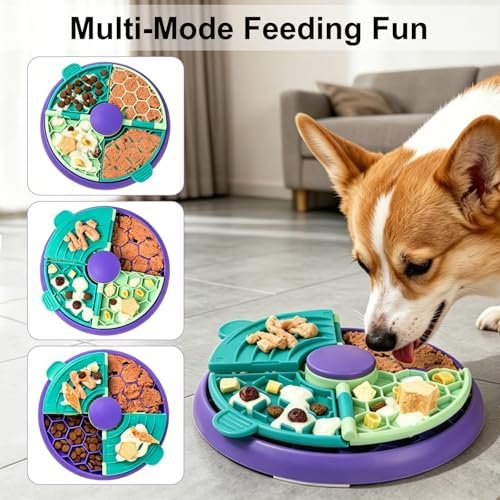 3-in-1 Slow Feeder Interactive Puzzle Toy Lick Mat-Calming