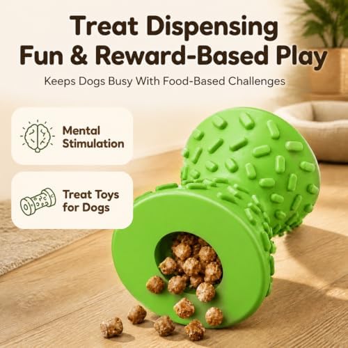 Treat Dispensing Dog Toy, Puzzle Toy for Small & Medium Dogs, Slow Feeder