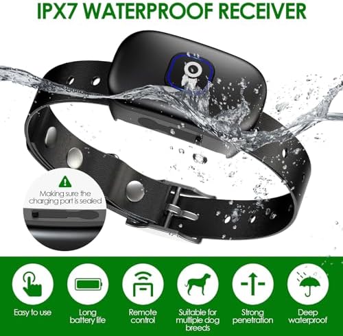 Wireless Dog Fence & Remote Training Collar, Pet Containment System