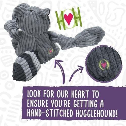 HuggleHounds Plush Dog Toy - Fuzzy Dog Toy, Soft Fleece, Interactive Durable Stuffed for Small and Large Breeds, Puppy Toy - Henry Hedgehog, Small