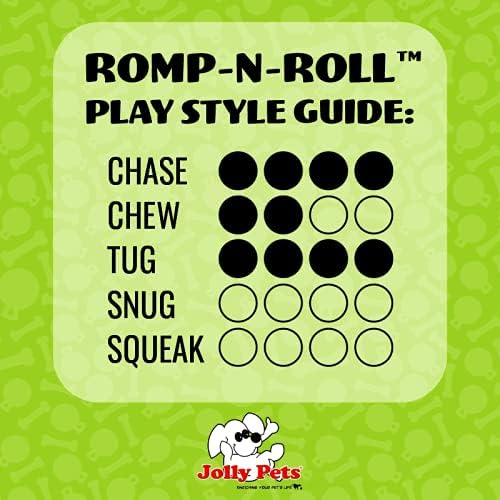 Jolly Pets Romp-N-Roll Rope & Ball Dog Toy, 8 in Large, Blueberry
