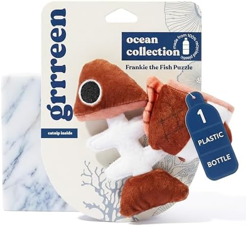 Premium Plush Cat Toy - Fish Puzzle Cat Toy, Eco Friendly, Catnip