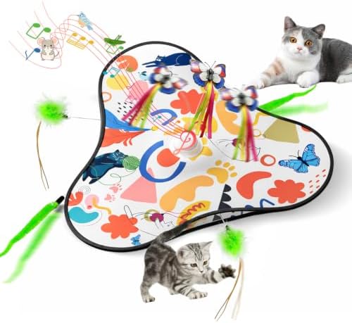Joyzan Interactive Cat Toys for Indoor Cats,Automatic Hide and Seek Cat Toy