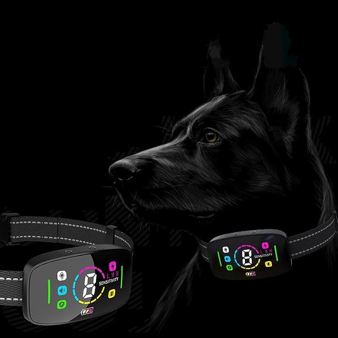 Bark Collar,Smart Anti-Bark Dog Training Collar, Color Display, Waterproof, Anti Barking Collar for Small Medium Large Breed Dogs