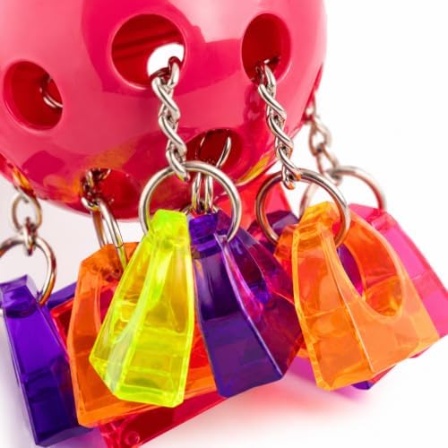 Bonka Bird Toys 1938 Paci Pull Colorful Pacifier Ring Acrylic Parrot Parrotlet Budgie Quaker African
