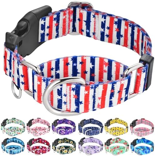 American Flag Martingale Dog Collar 4th of July Patriotic, Small
