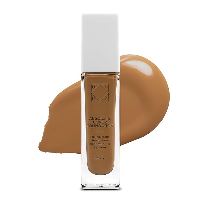 Absolute Cover Foundation #8 | Liquid Medium Coverage Foundation with Natural FInish | Oil-Free Face Makeup | Medium Tan-Deep Shade with Neutral Undertone | 1oz/30ml