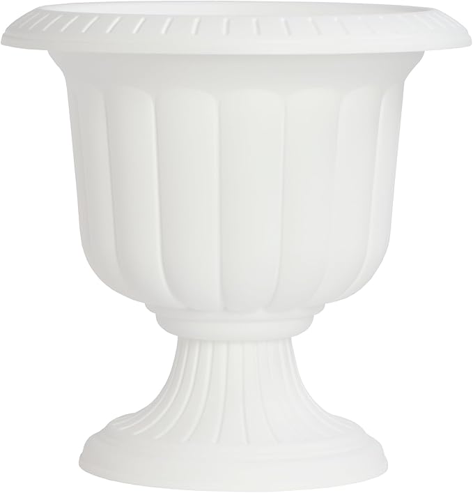 Root & Vessel Classic Urn, White, 14-Inch