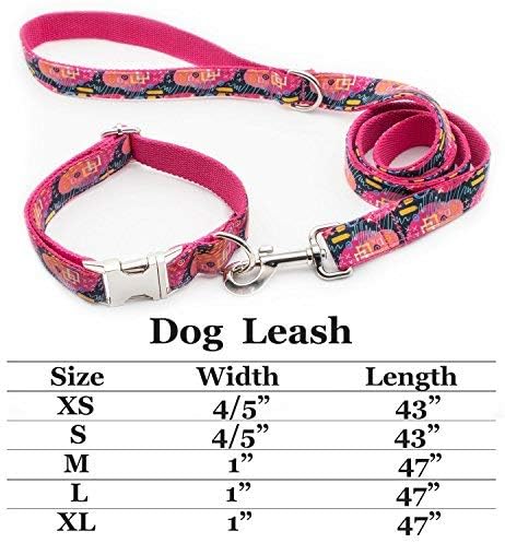 Durable Engraved Dog Collar Adjustable Sizing Fabric (Pink Graffiti)