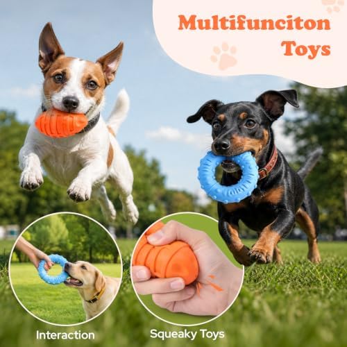 3 Pack Dog Chew Toys for Aggressive Chewers, Indestructible Toys