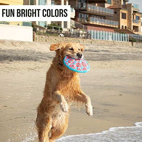 Hyper Pet Flippy Flopper Flying Disc Soft Dog Toy, 9 Inches, Donut Design