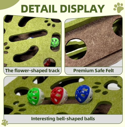 Cat nail file enrichment box，Cat Toy Box for Indoor Cats and Kittens