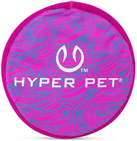 Hyper Pet Flippy Flopper Flying Disc Soft Dog Toy, 9 Inches, Purple Swirl