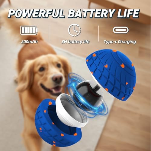 HETOO Smart Interactive Dog Ball with Remote Control, 3.2 Inch Blue