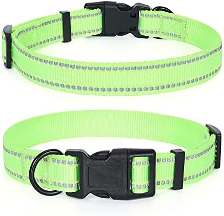 Mile High Life Reflective Dog Collar, Adjustable Lightweight Quick Release