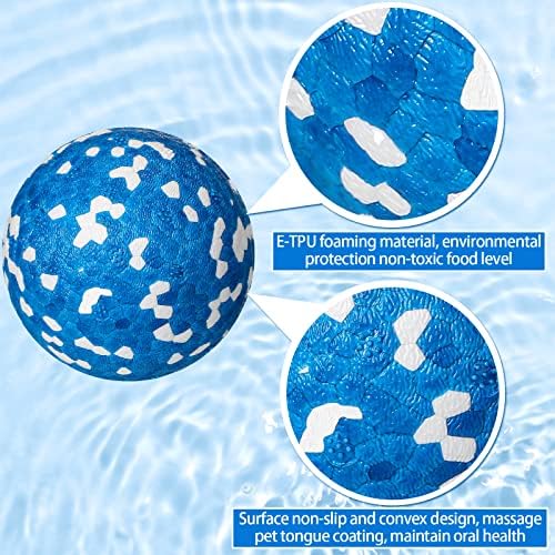 Lenwen 10 Pcs Dog Balls for Aggressive Chewers, 3 Inch, Bright Color