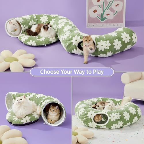 Lesure Donut Cute Jacquard Large Cat Tunnel Bed Kitten Toys for Dog Bunny