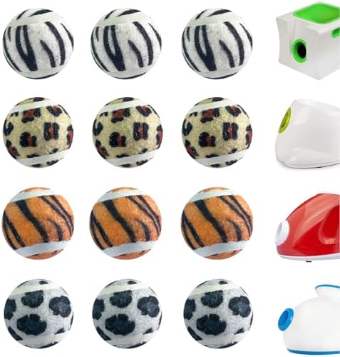 X-Small Dog Tennis Balls Dog Toys Ball 1.5" Pack of 12, Fit Ball Launchers