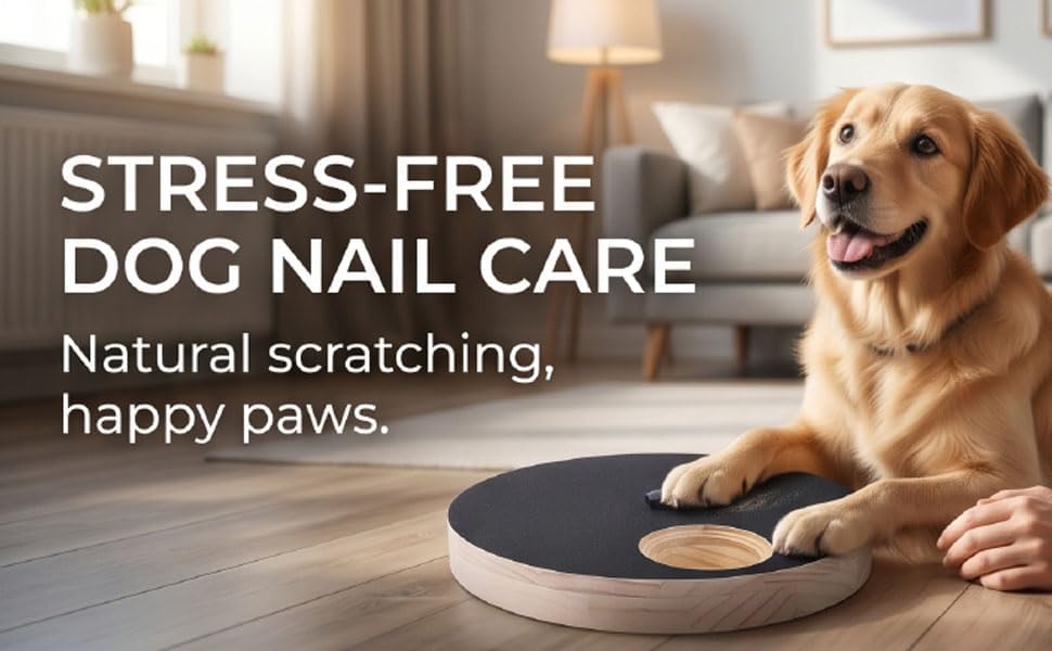 Yosoo Rotating Dog Nail File Scratch Board with Treat Dispenser for Safe Nail Care and Natural Scratching Behavior
