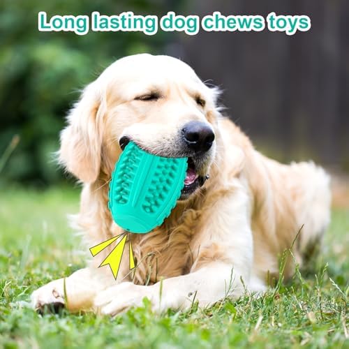 Squeaky Dog Balls for Aggressive Chewers, Indestructible Squeaky Toys for Large Dogs, Treat Dispensing Toys Interactive, Treat Toy Ball, Super Chewer Toy Large Breed