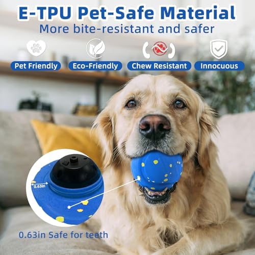 Interactive Dog Ball, Automatic Dog Toy, 3 Modes, ETPU Shell, USB-C