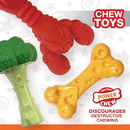 Nylabone Power Chew Toy Bundle, Dog Toys for Aggressive Chewers, 3 Pack