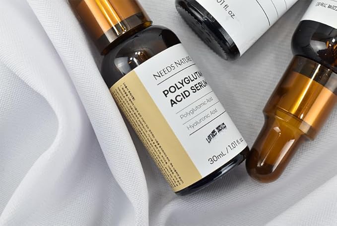 Polyglutamic Acid 10% Facial Serum for Face – NEEDS NATURE DIY Hydrating Booster with Hyaluronic Acid & Allantoin | Korean Skincare for Dry, Sensitive Skin | 30ml
