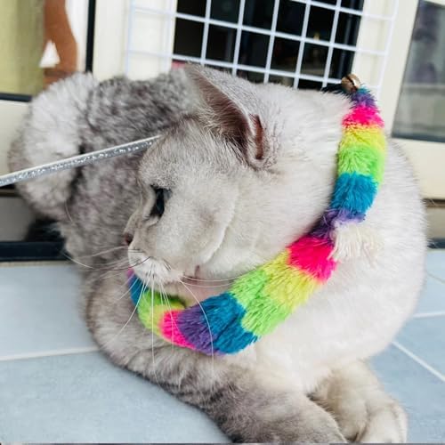 3 PCS Cat Wands, Soft Plush Srtip Kitten Wands Interactive Kitten Toys Cute Teaser Wands for Indoor Cats