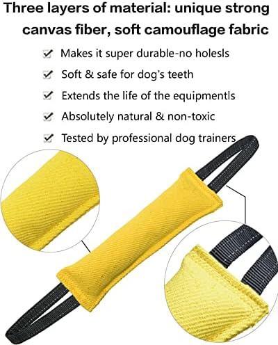 Clysoru Tug of War Dog Toy Bite with 2 Strong Handles Made of Durable Tear Resistant Strong Stitches