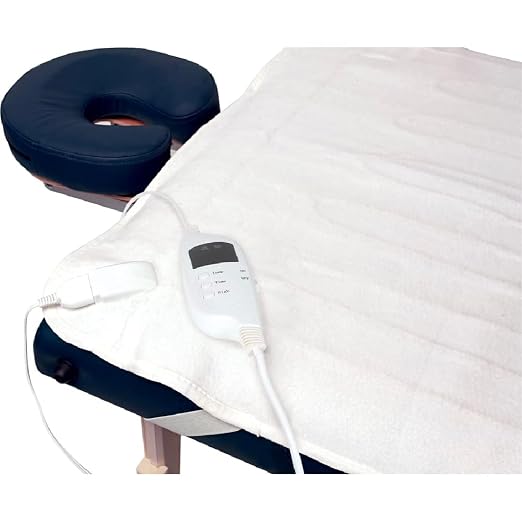 ForPro Professional Collection Fleece Massage Table Warmer, Extra Large 31" x 72" Heating Pad with 9 Heat Settings, Rapid Warming, LED Controller, 6' Detachable Power Cord