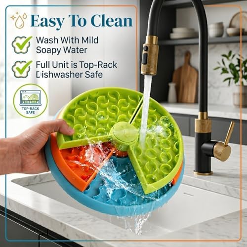 3-Level Slow Feeder Dog Bowls - Non-Slip Interactive Dog Puzzle Toy