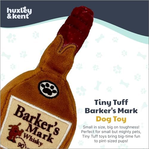 Huxley & Kent Tiny Tuff Plush Dog Toy, Barker's Mark