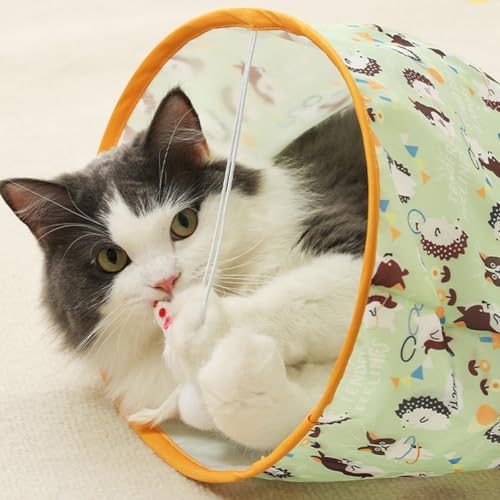 Cat Sack Hide & Seek Tunnel Bags - Interactive Cat Toy with Plush Ball & Crinkle Paper