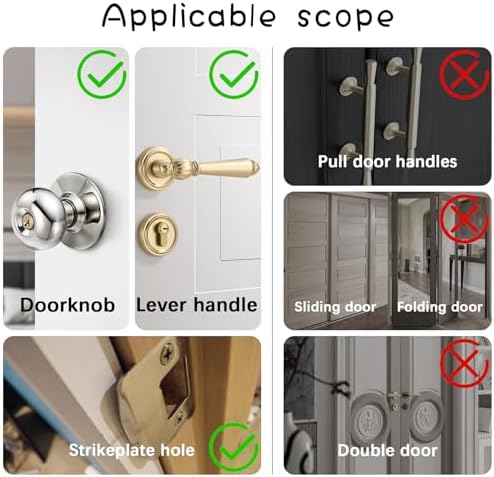 Elilier Cat Door Latch Holder, 8 Adjustable Sizes Flexible Cat Door Stopper | Keep Door Open 1.5" to 8", Let's Cats in and Keeps Dogs Out of Litter & Food, No Tool Required & No Wall Damage