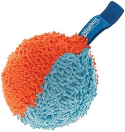 Chuckit! Indoor Fetch Shaker Dog Toy, 7.75in, Orange and Blue