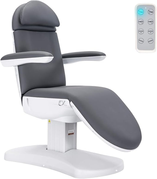 DERMALOGIC Massimo Electric Spa Treatment Table 4 Motors Massage Bed, Spa Resort Salon Tattoo Equipment, Dark Grey