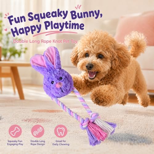 Plush Long Legged Rabbit Dog Toy