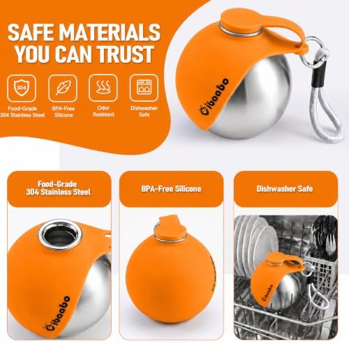 Cibaabo Portable Dog Water Bottle with Collapsible Silicone Bowl 10 oz