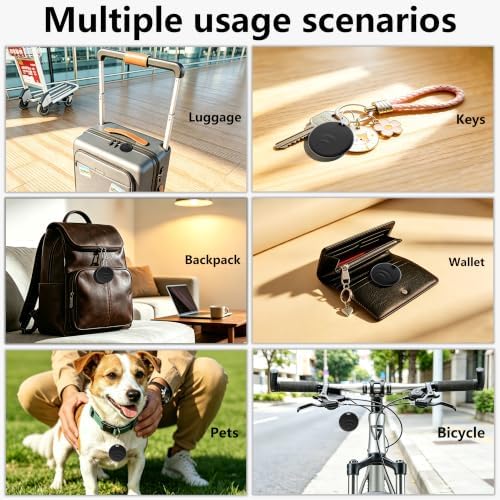 Smart Tracker Tag-Dog Tracking Device Pet GPS Locator Compact | for Android & iOS,2-year battery IP67 waterproof, life, compatible with, ideal for keys、luggage、backpacks、wallets、bikes