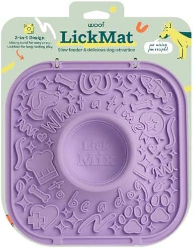 Woof LickMat, Slow Feeder Mat for Dogs, Lavender
