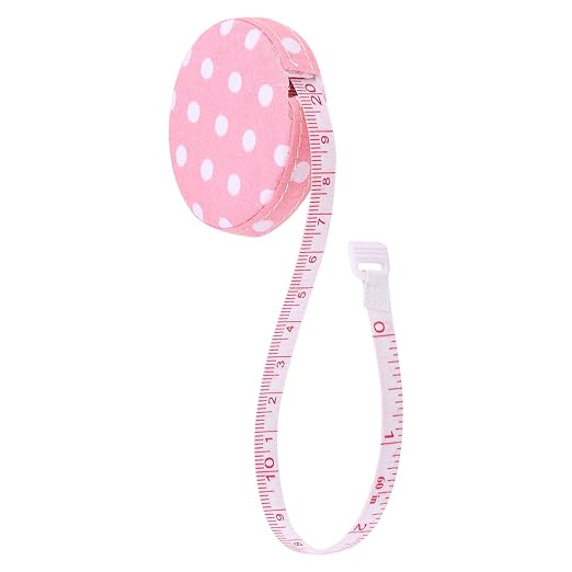 Accurate Body Tape Measure for Fitness Progress Tracking (No. 4 Rose Base with White dots)